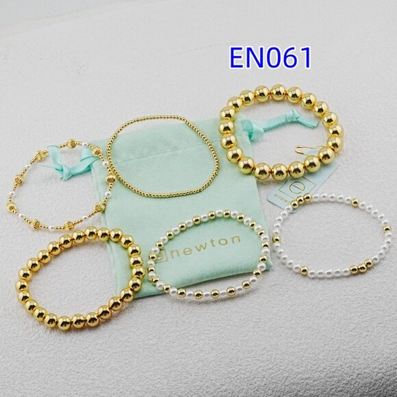 Enewton Gold Bead & White Pearl Mixed Six-Piece Bracelet Set - Picture 5 of 7